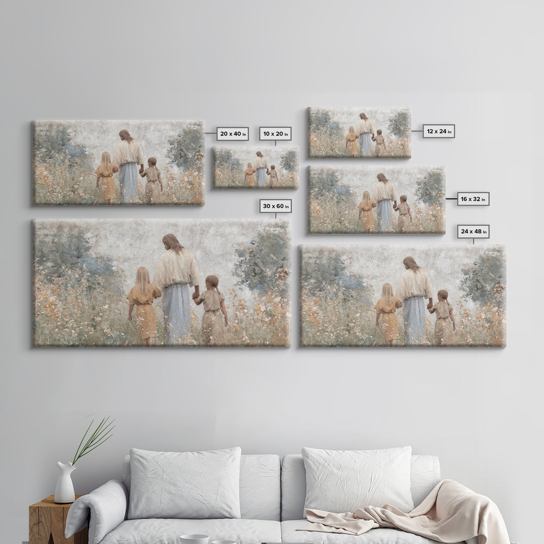 Graceful Path – Framed Canvas Print – Christian Art Canvas – Christian Wall Art – Minimalist Christian Art – Jesus Painting – Christian Art