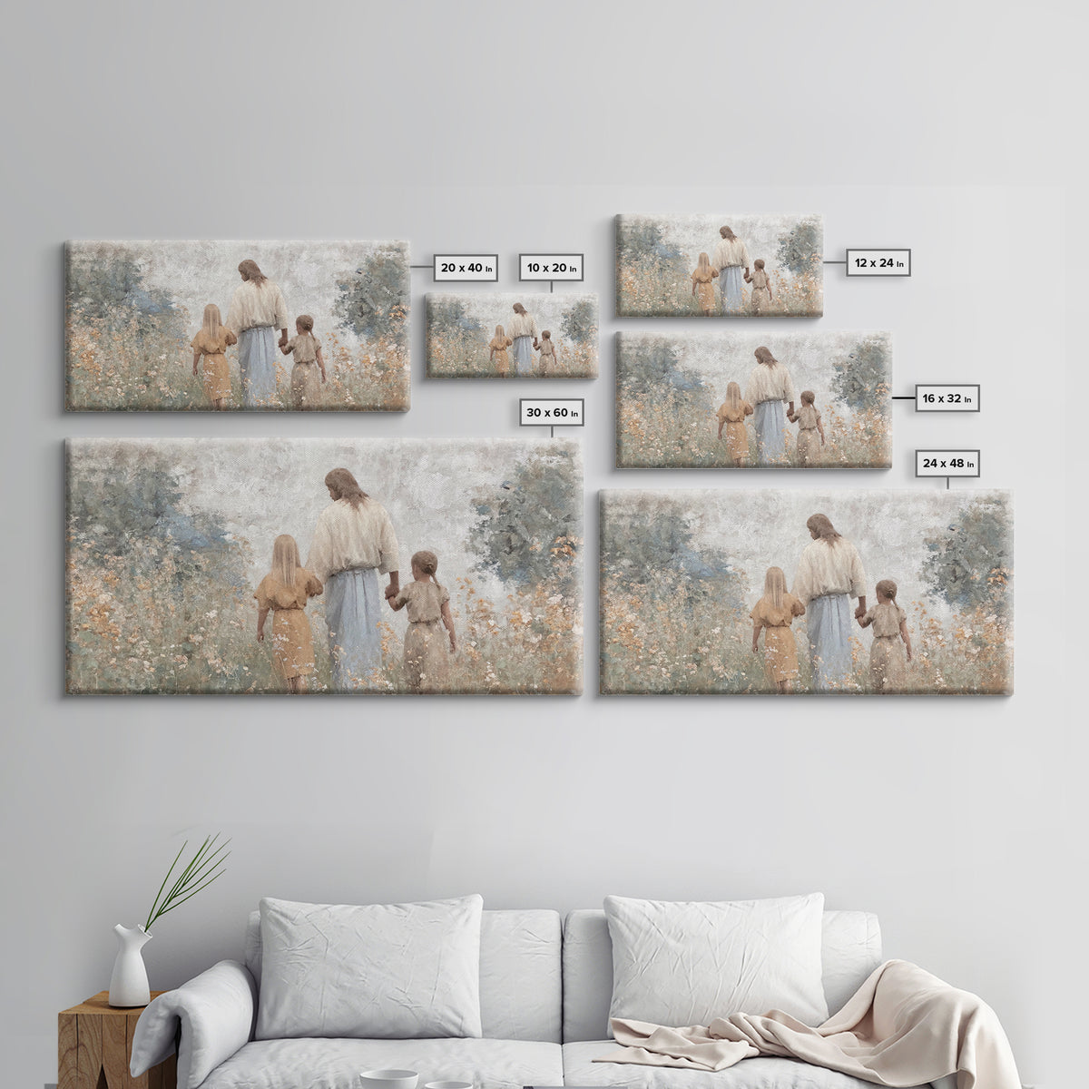 Graceful Path – Framed Canvas Print – Christian Art Canvas – Christian Wall Art – Minimalist Christian Art – Jesus Painting – Christian Art