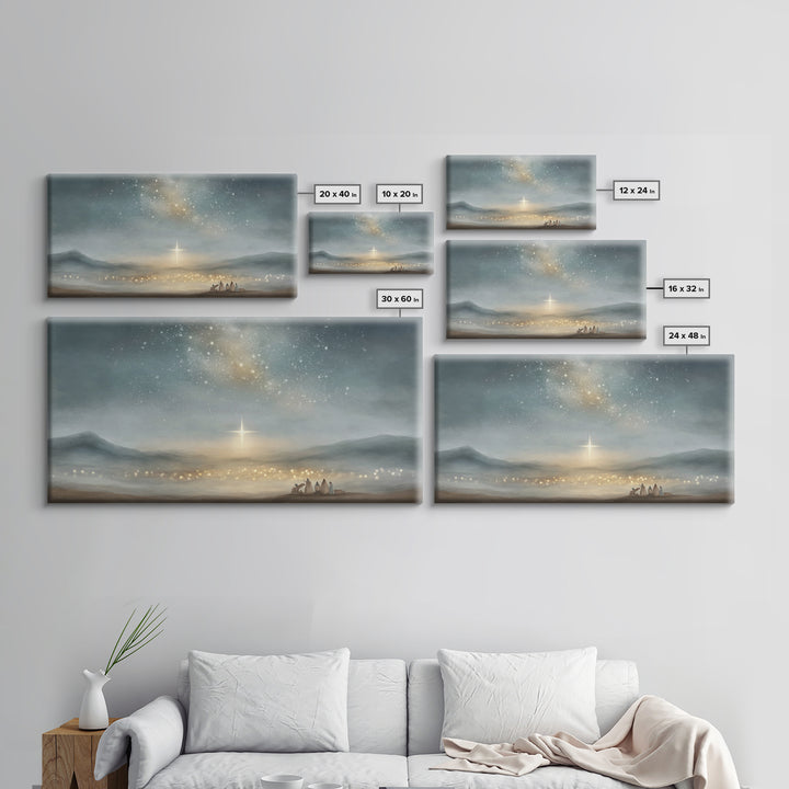 Star Of Bethlehem – Framed Canvas Print – Christian Christmas Art – Christian Wall Art – Christmas Canvas Wall Art – Christian Art Canvas