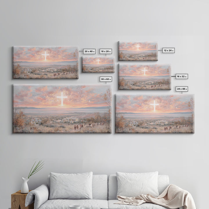 Dawn Of Redemption – Framed Canvas Print – Christian Art Canvas – Christian Wall Art – Large Christian Art – Modern Christian Art – Christi