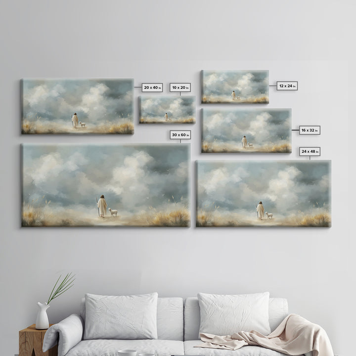 Heavenly Guidance – Framed Canvas Print – Christian Art Print – Modern Christian Art – Jesus Painting Canvas – Christian Decor – Subtle Chr