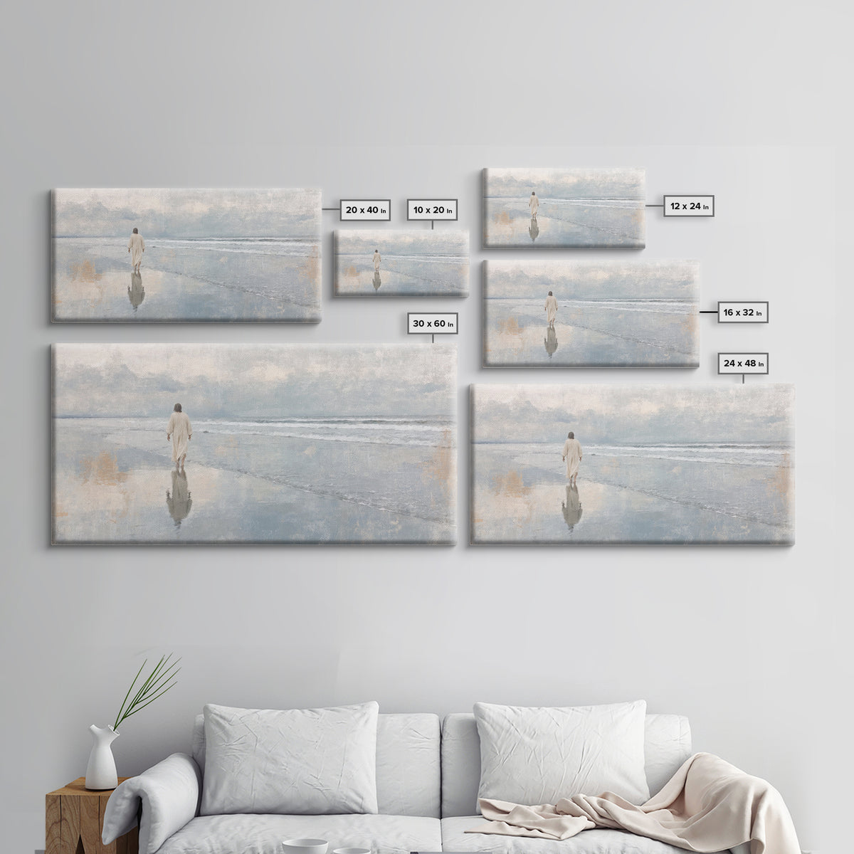 Celestial Morning – Framed Canvas Print – Christian Christmas Art – Christian Art Canvas – Jesus Painting – Modern Christian Art – Christia