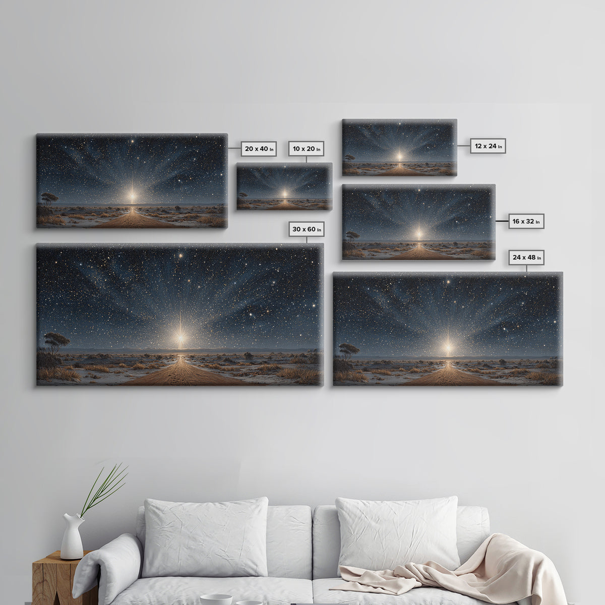 The Guiding Star – Framed Canvas Print – Christmas Art Prints – Christian Christmas Decor – Christian Wall Art – Christian Art Canvas – Chr
