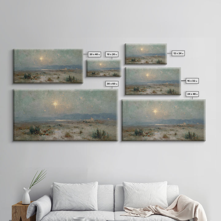 The Guiding Star – Framed Canvas Print – Christian Wall Art – Christian Art Canvas – Christmas Art – Jesus Painting
