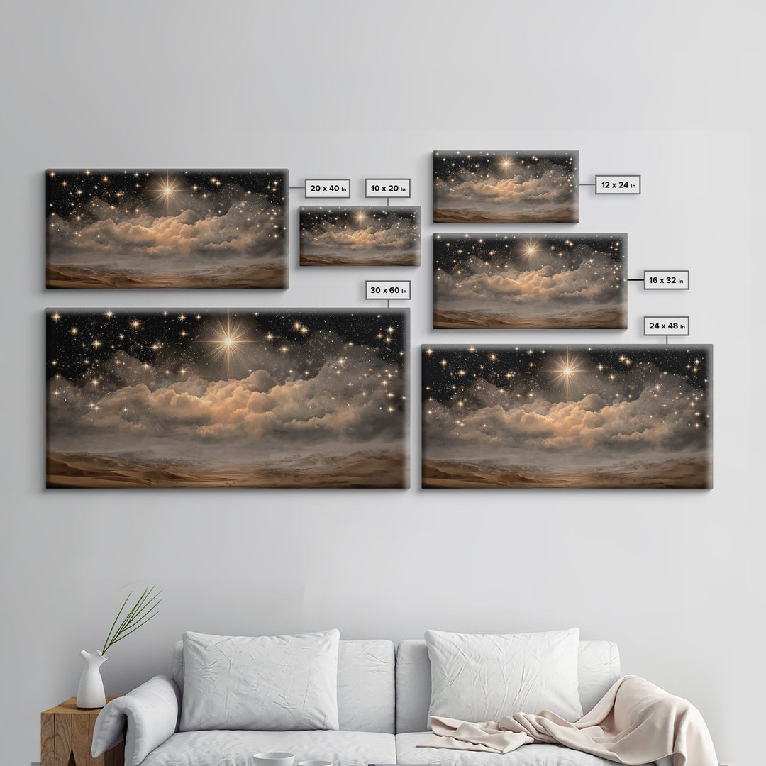 Light Of Salvation, Framed Canvas Print, Christian Art Canvas, Jesus Painting, Christian Wall Art, Christian Christmas Art, Christmas Art
