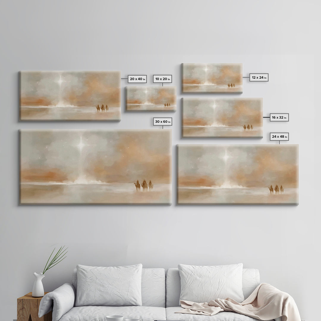 Journey Of Kings – Framed Canvas Print – Christian Christmas Art – Jesus Painting – Christian Wall Art – Christmas Art – Christian Art Canv