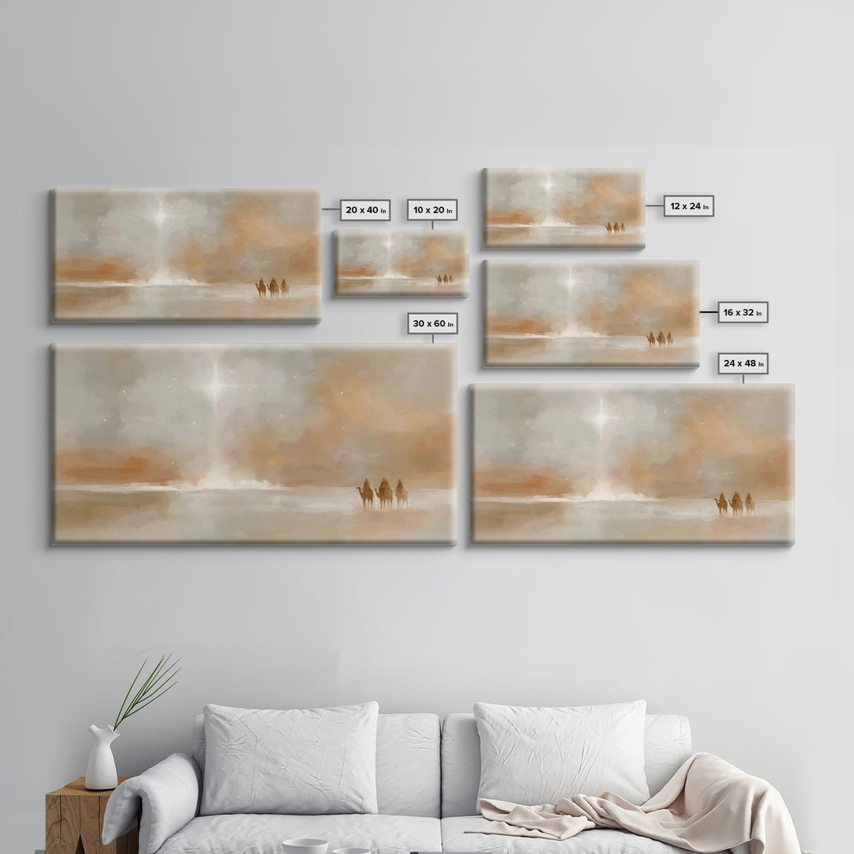 Journey Of Kings – Framed Canvas Print – Christian Christmas Art – Jesus Painting – Christian Wall Art – Christmas Art – Christian Art Canv