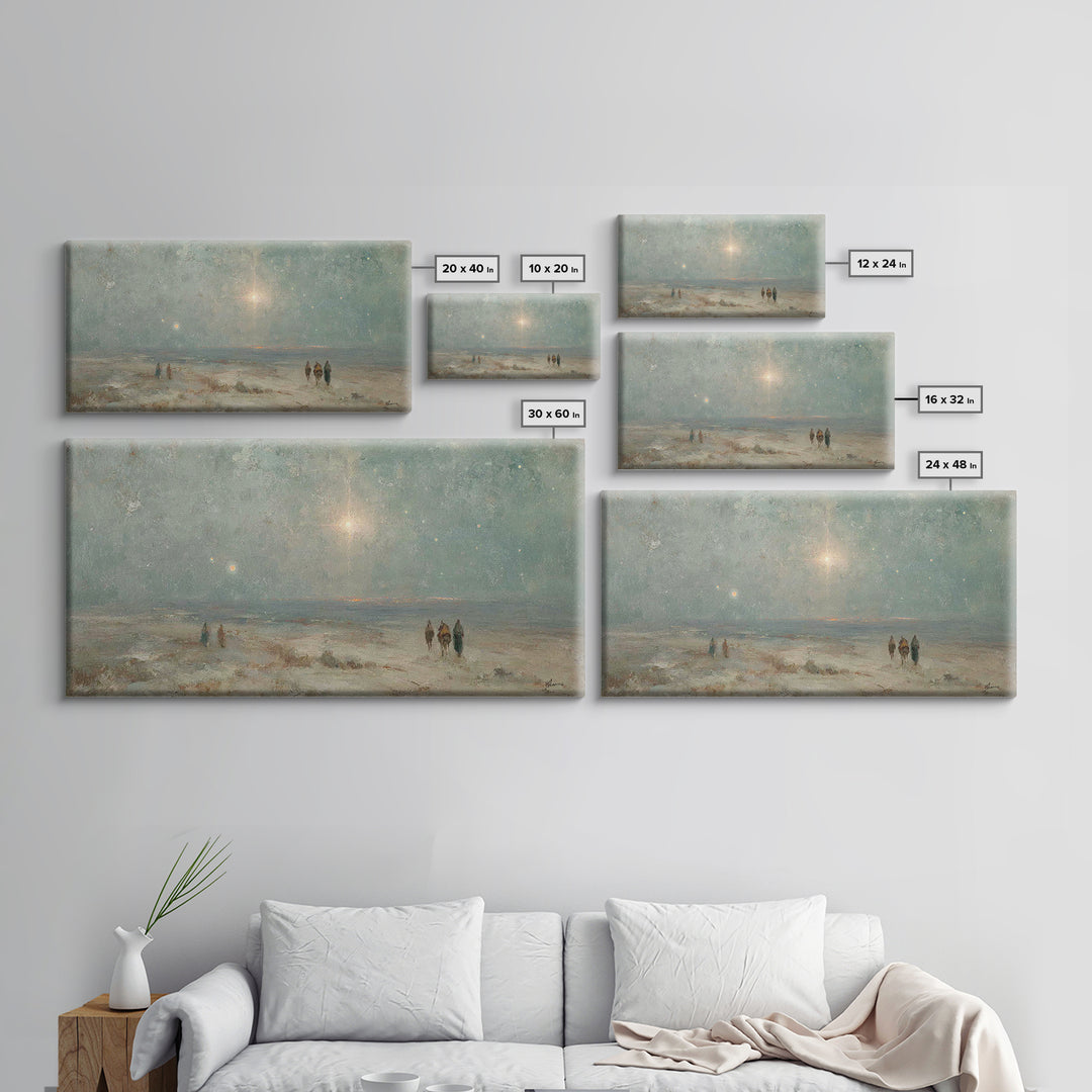 Star Of Bethlehem – Framed Canvas Print – Christian Christmas Art – Christmas Art – Christian Wall Art – Christian Art Canvas – Jesus Paint