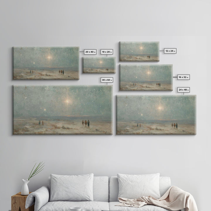 Star Of Bethlehem – Framed Canvas Print – Christian Christmas Art – Christmas Art – Christian Wall Art – Christian Art Canvas – Jesus Paint