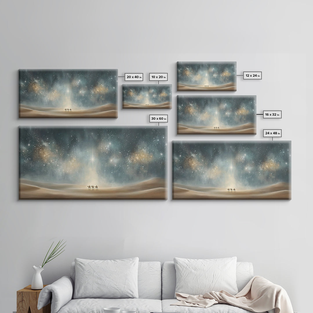 Heavenly Wonder | Framed Canvas Print | Christian Wall Art | Christian Art Canvas | Christmas Art | Christian Christmas Art | Jesus Paintin