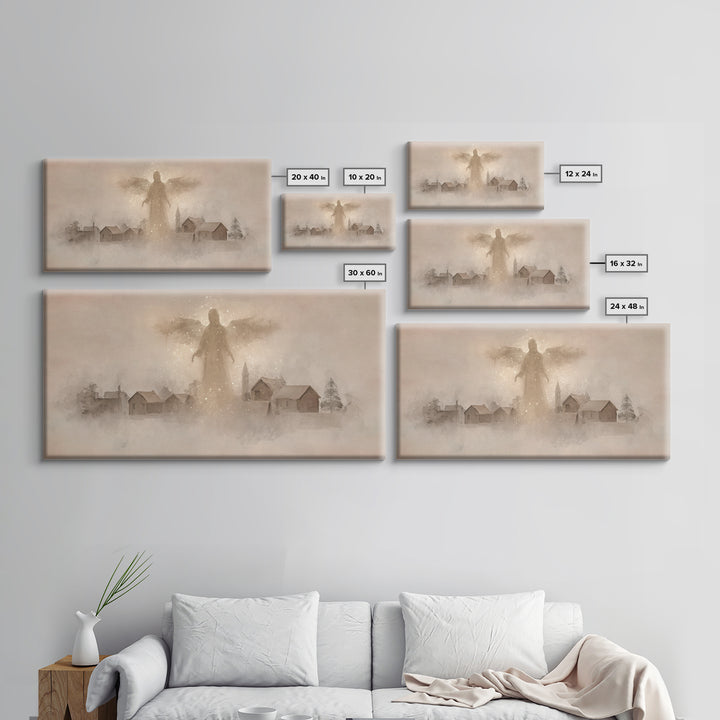 Angel Of Light – Framed Canvas Print – Christian Art Canvas – Christian Wall Art – Christmas Art – Modern Christian Art – Christian Gift