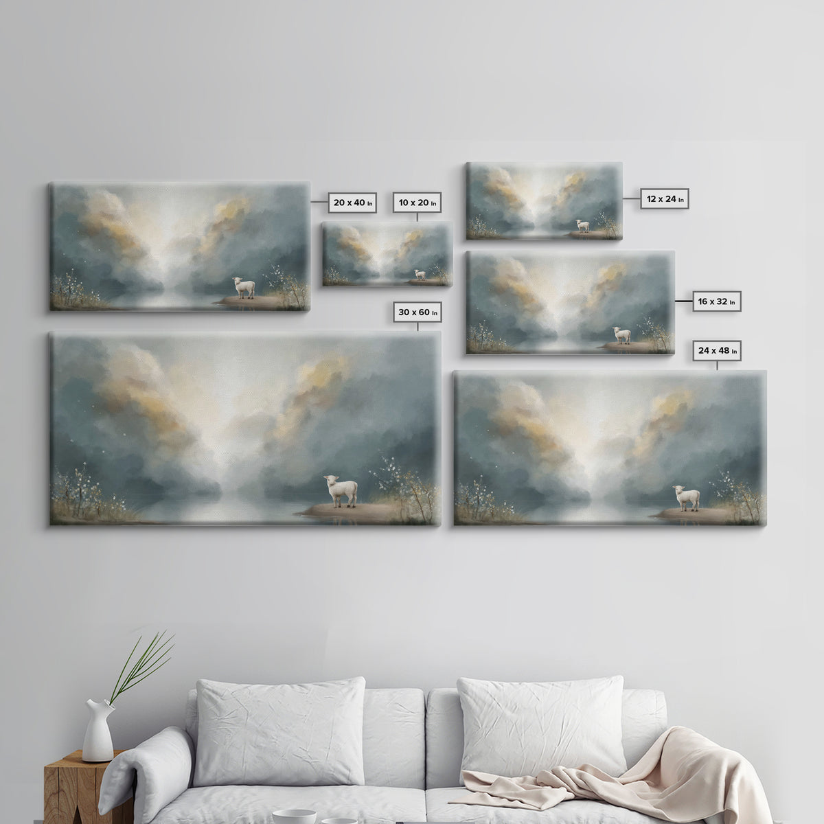 Lamb Of Dawn – Framed Canvas Print – Christian Art Canvas – Christian Wall Art – Christmas Art – Christian Christmas Art – Jesus Art Print