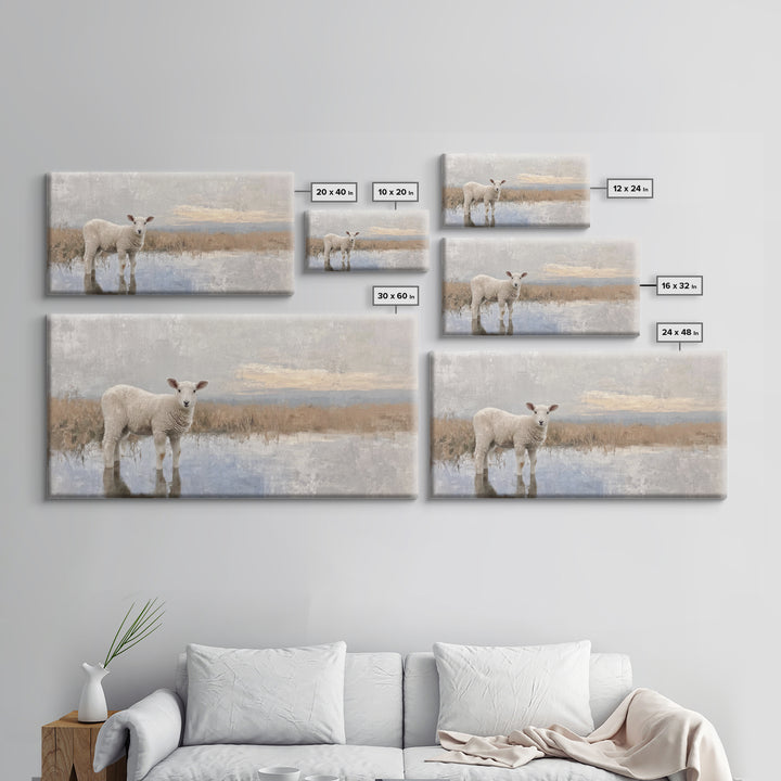 Lamb Of Dawn – Framed Canvas Print – Christian Wall Art – Christian Art Print – Jesus Christmas Art – Christian Gift Ideas – Christmas Wall