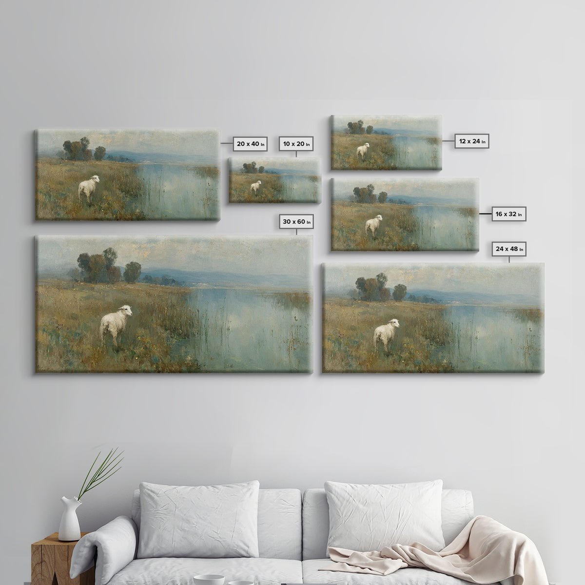 Shepherd’s Peace, Framed Canvas Print, Christian Wall Art, Christian Art Work, Christmas Art Framed, Christian Christmas Decorations, Subtl