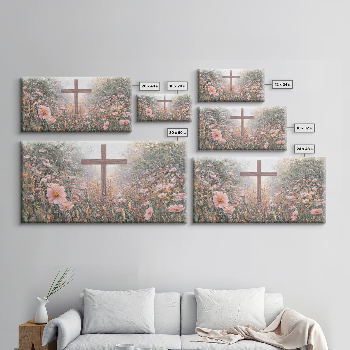 Garden Of Mercy – Framed Canvas Print – Christian Wall Art – Christian Art Painting – Christian Art Canvas – Modern Christian Art – Christi