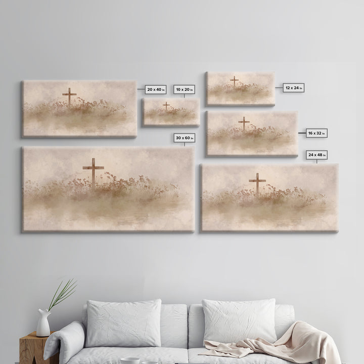 Floral Redemption, Framed Canvas Print, Christian Wall Art, Christian Art Canvas, Christian Paintings, Christian Christmas Decor, Modern Ch