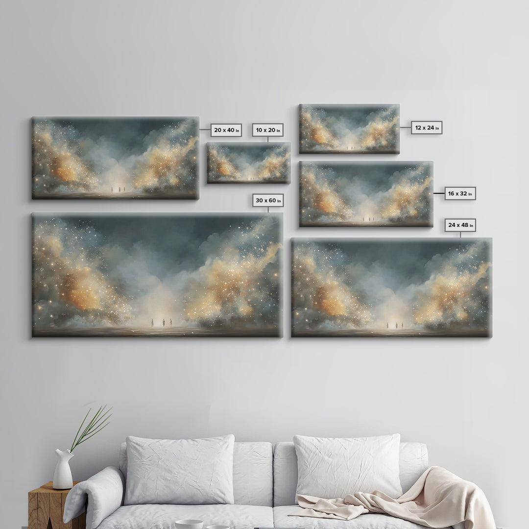 Heavenly Wonder, Framed Canvas Print, Christian Wall Art, Christian Art Canvas, Moody Christian Art, Christmas Art Prints, Christian Gift I