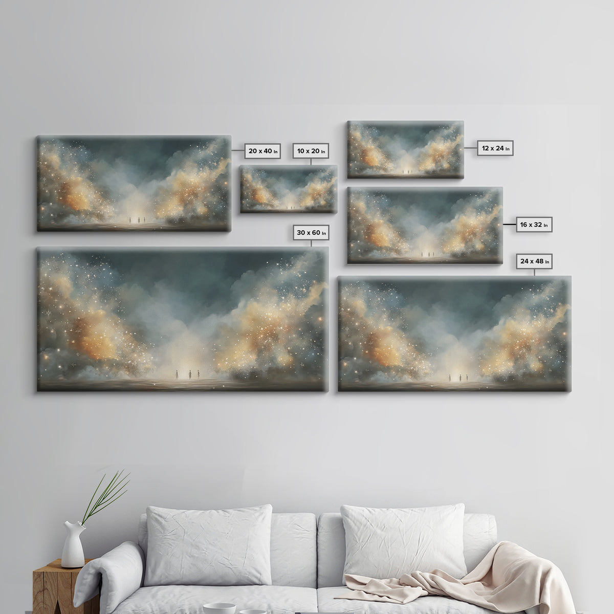 Heavenly Wonder, Framed Canvas Print, Christian Wall Art, Christian Art Canvas, Moody Christian Art, Christmas Art Prints, Christian Gift I