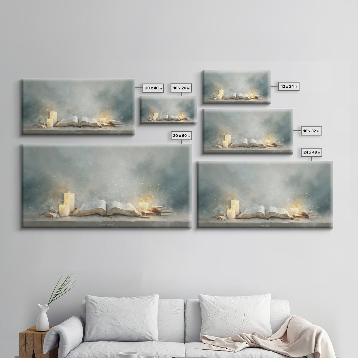 Holy Word Light, Framed Canvas Print, Christian Art Canvas, Christian Wall Art, Modern Christian Art, Christian Painting, Christian Gift