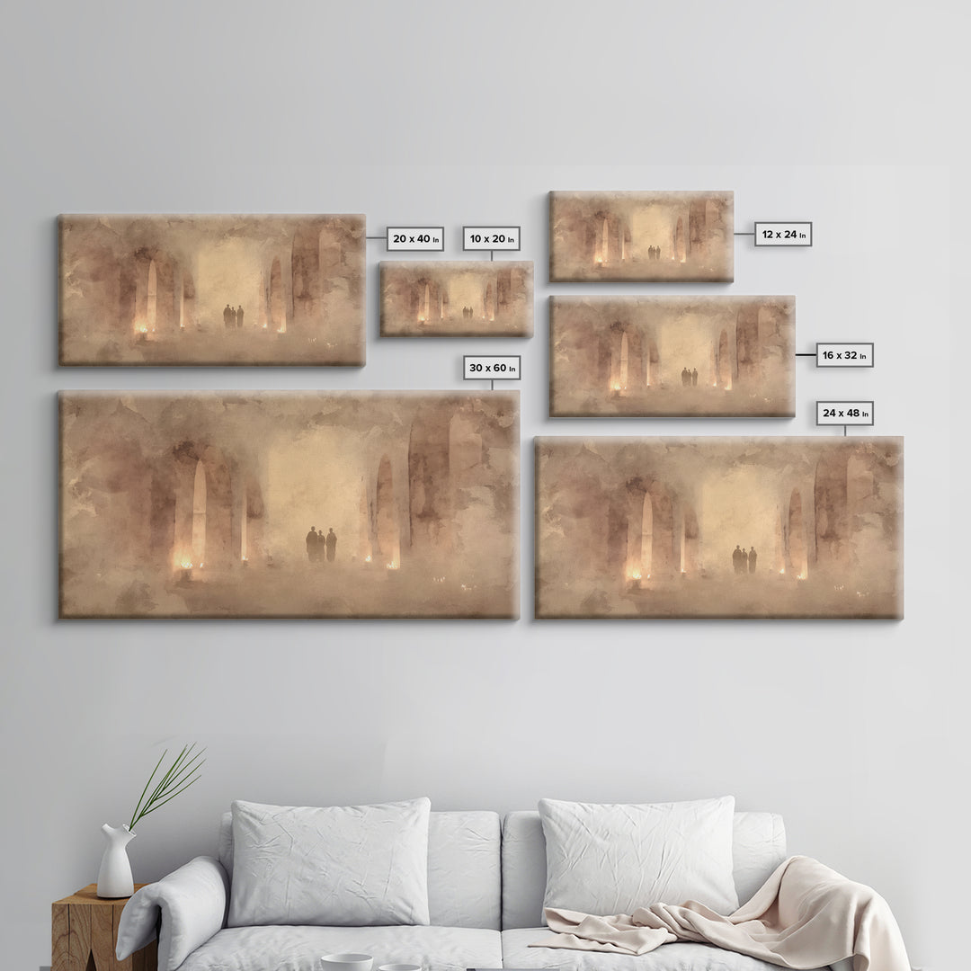 Sanctuary Silence, Framed Canvas Print, Minimalist Christian Art, Christian Wall Art, Christian Art Work, Christian Painting, Subtle Christ