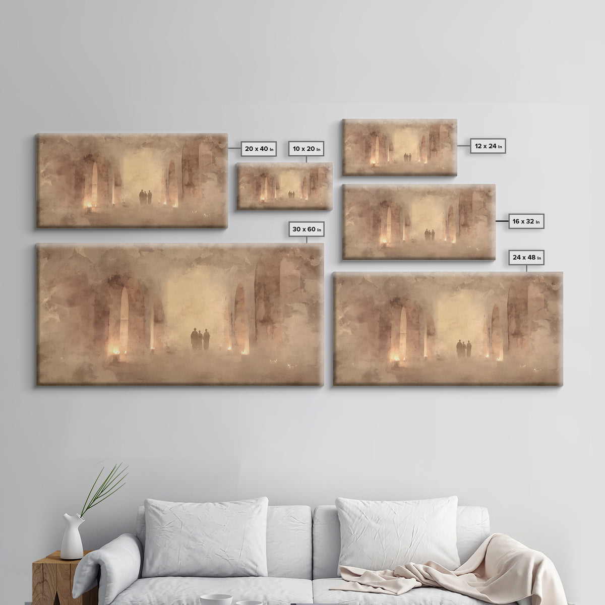 Sanctuary Silence, Framed Canvas Print, Minimalist Christian Art, Christian Wall Art, Christian Art Work, Christian Painting, Subtle Christ