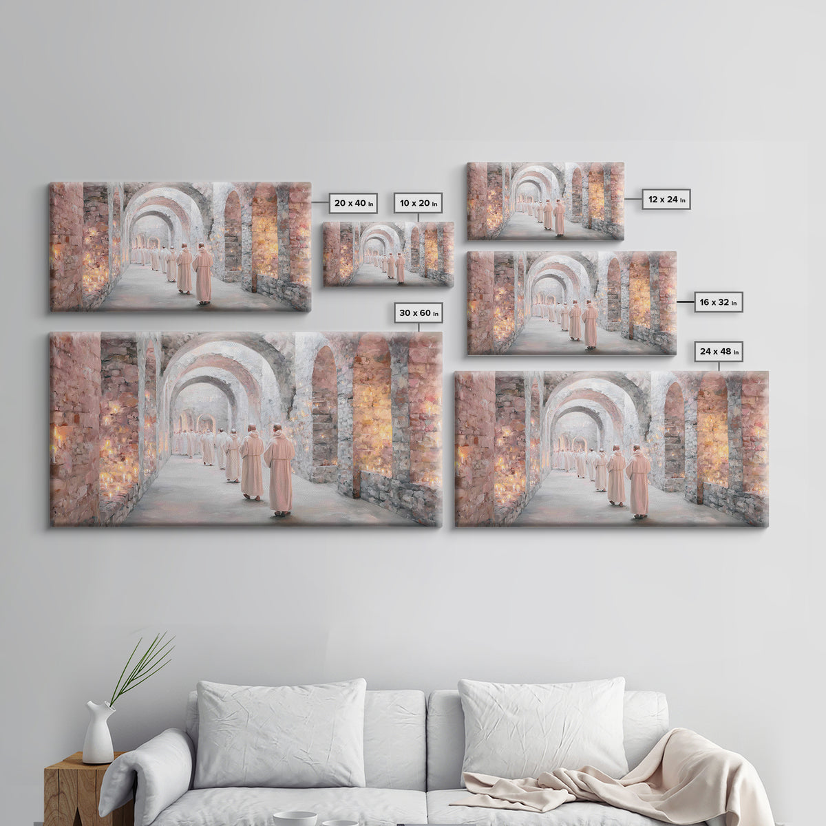 Processional Light, Framed Canvas Print, Christian Wall Art, Christian Art Canvas, Modern Christian Painting, Christian Art Work, Christian