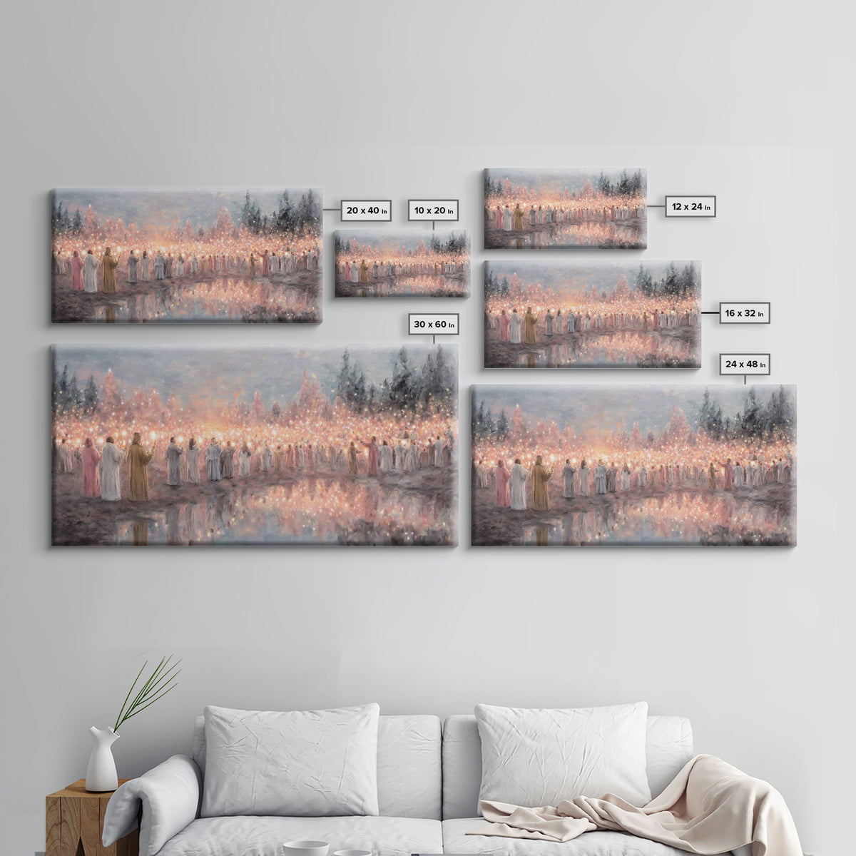 Radiant Multitude – Framed Canvas Print – Christian Art Canvas – Christian Christmas Art – Christmas Art Prints – Christian Wall Art – Mode