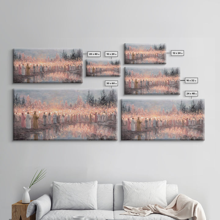 Radiant Multitude – Framed Canvas Print – Christian Art Canvas – Christian Christmas Art – Christmas Art Prints – Christian Wall Art – Mode