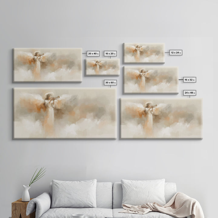 Angel Of Light, Framed Canvas Print, Christian Art Canvas, Christian Wall Art, Jesus Painting, Christian Christmas Art, Christian Art