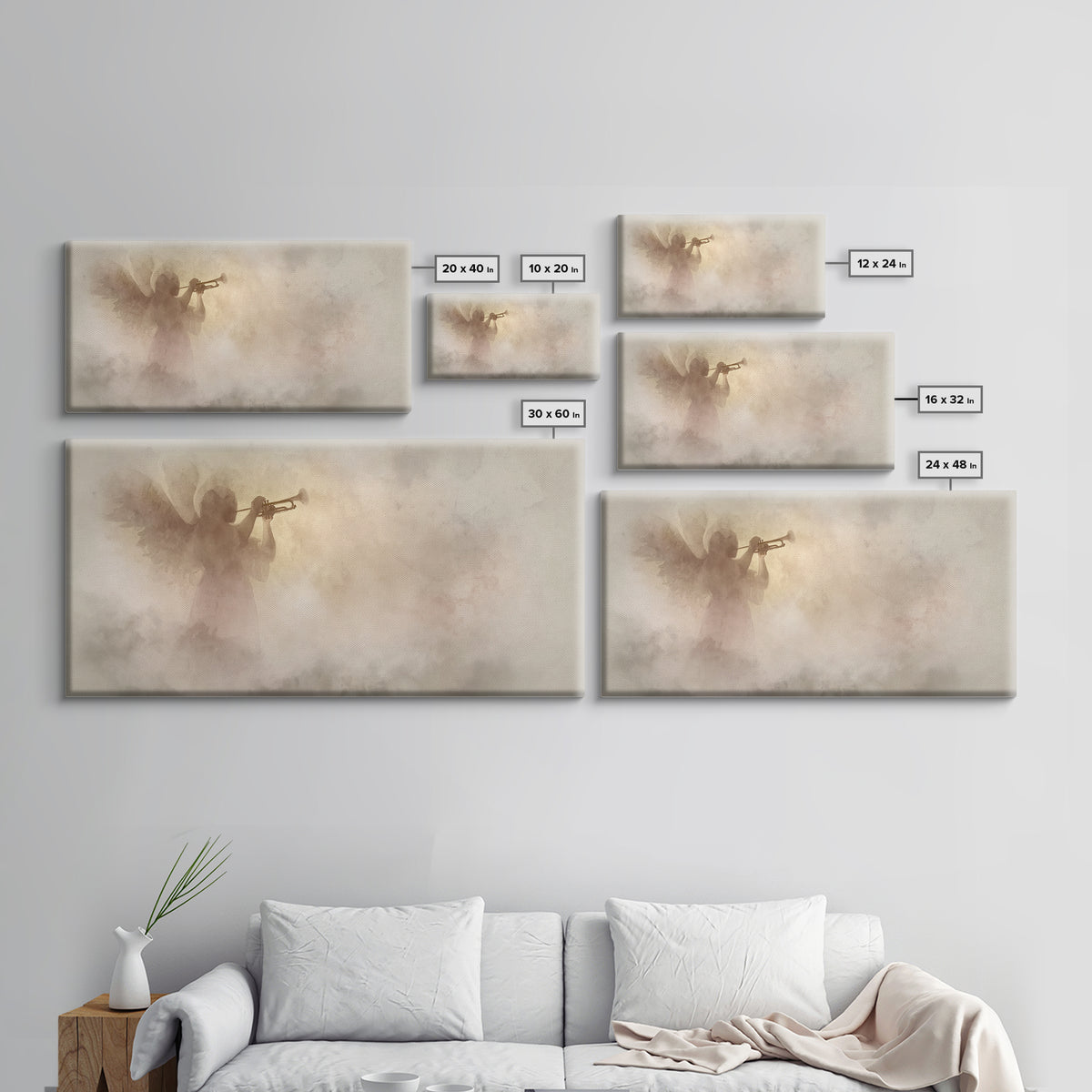 Heavenly Herald Call – Framed Canvas Print – Christian Art Canvas – Christian Wall Art – Christmas Art – Christian Christmas Art – Christia