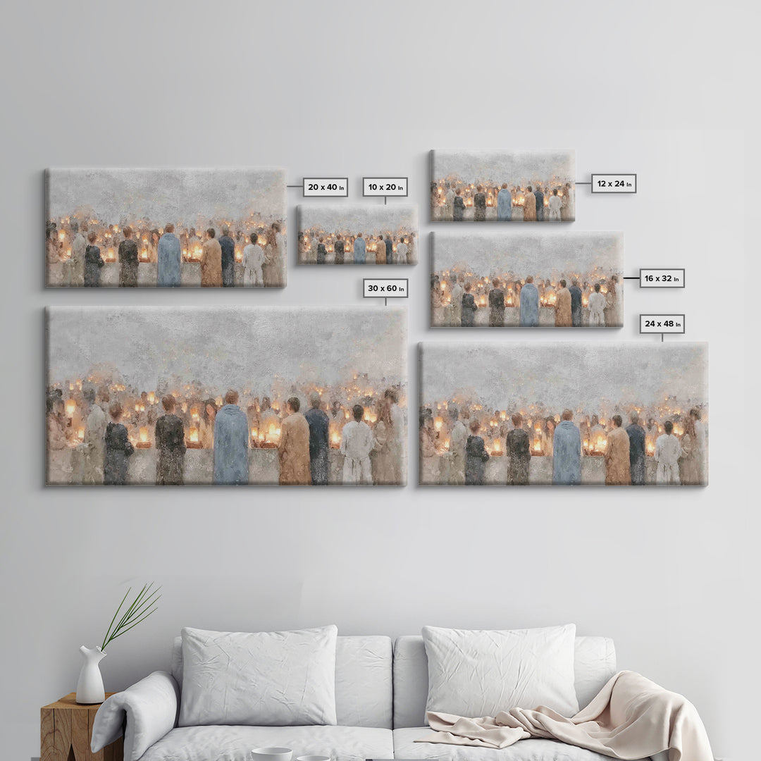 Communion Lights – Framed Canvas Print – Christian Art Canvas – Christian Art Print – Christmas Art – Christian Wall Art – Christian Gift I