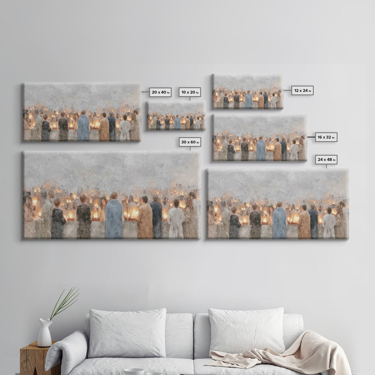 Communion Lights – Framed Canvas Print – Christian Art Canvas – Christian Art Print – Christmas Art – Christian Wall Art – Christian Gift I