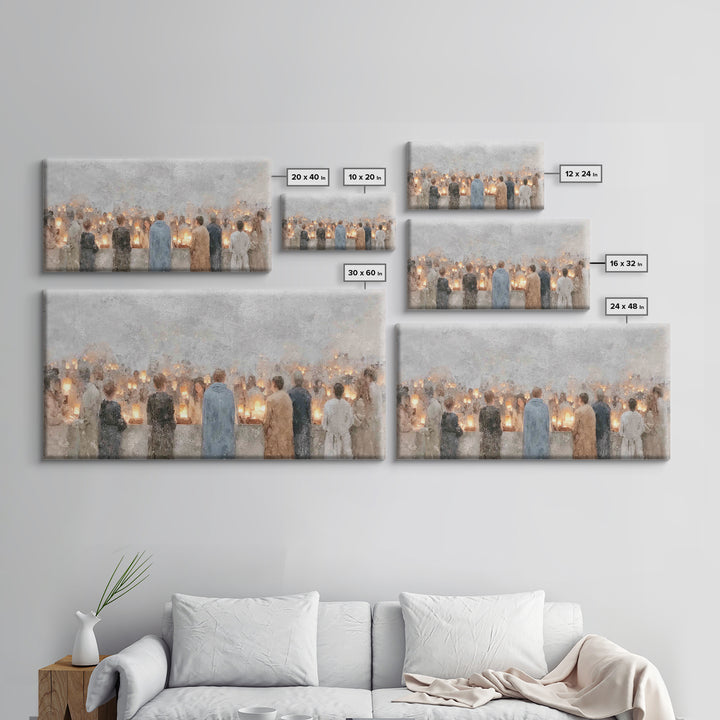 Communion Lights – Framed Canvas Print – Christian Art Canvas – Christian Art Print – Christmas Art – Christian Wall Art – Christian Gift I