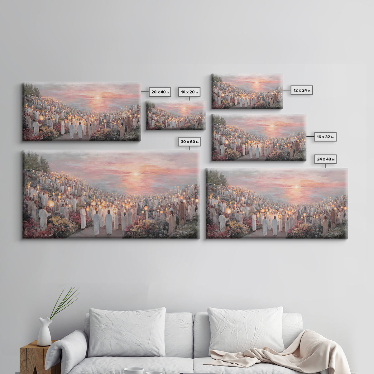 Valley Of Living Light, Framed Canvas Print, Christian Wall Art, Christian Art Canvas, Christian Christmas Art, Christmas Art, Christian Ar