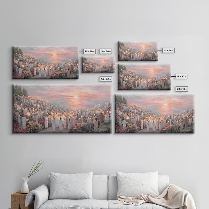 Valley Of Living Light, Framed Canvas Print, Christian Wall Art, Christian Art Canvas, Christian Christmas Art, Christmas Art, Christian Ar