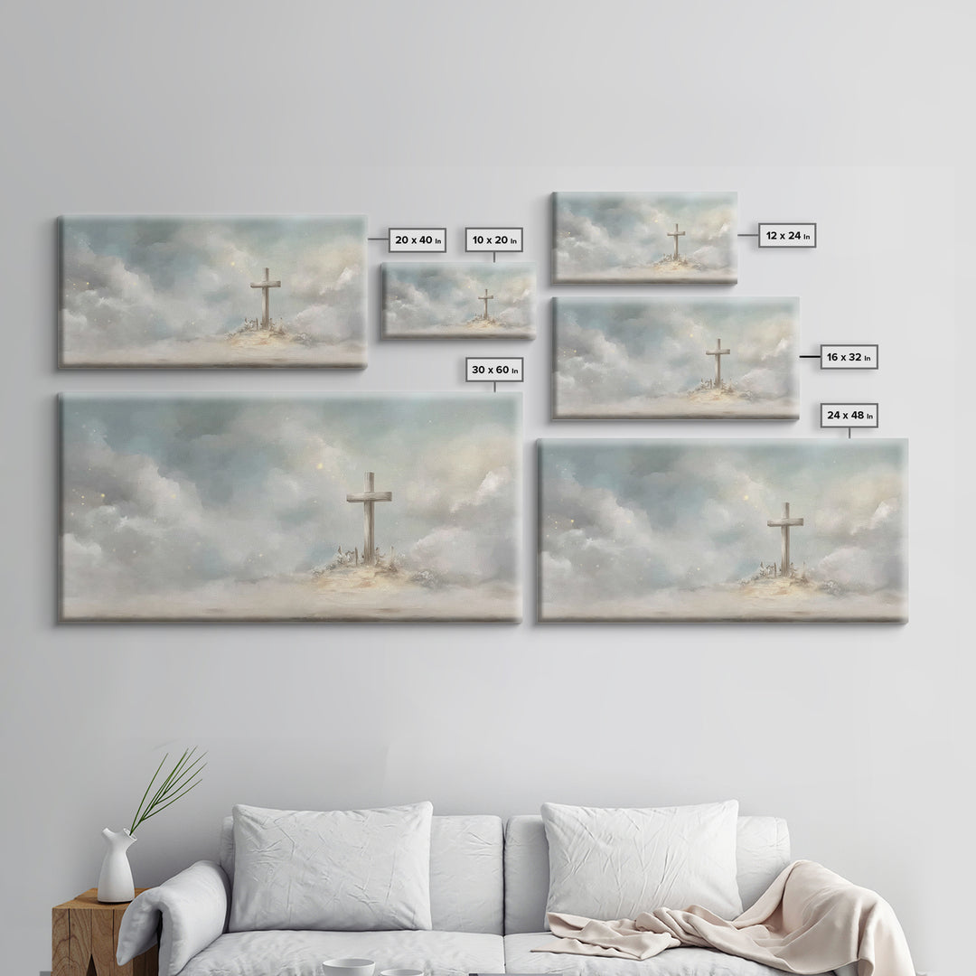 Clouds Of Hope – Framed Canvas Print – Christian Christmas Art – Christian Wall Art – Christian Art Canvas – Subtle Christian Art