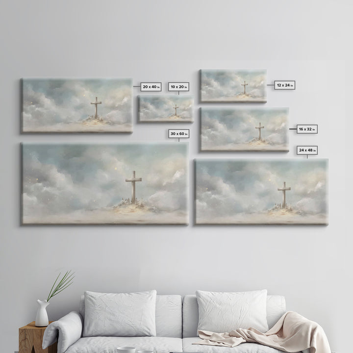 Clouds Of Hope – Framed Canvas Print – Christian Christmas Art – Christian Wall Art – Christian Art Canvas – Subtle Christian Art