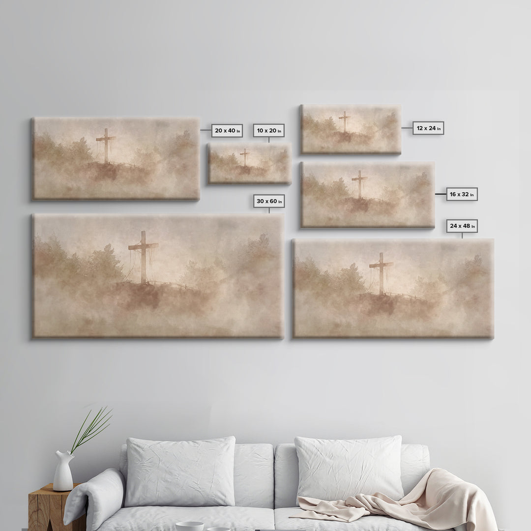 Quiet Salvation – Framed Canvas Print – Subtle Christian Art – Christian Wall Art – Christian Painting – Christian Art Canvas