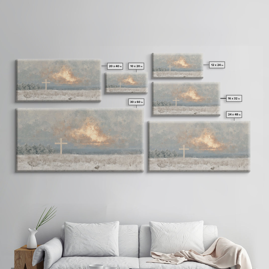 Morning Renewal – Framed Canvas Print – Christian Art Canvas – Christian Wall Art – Abstract Christian Art – Christian Christmas Art