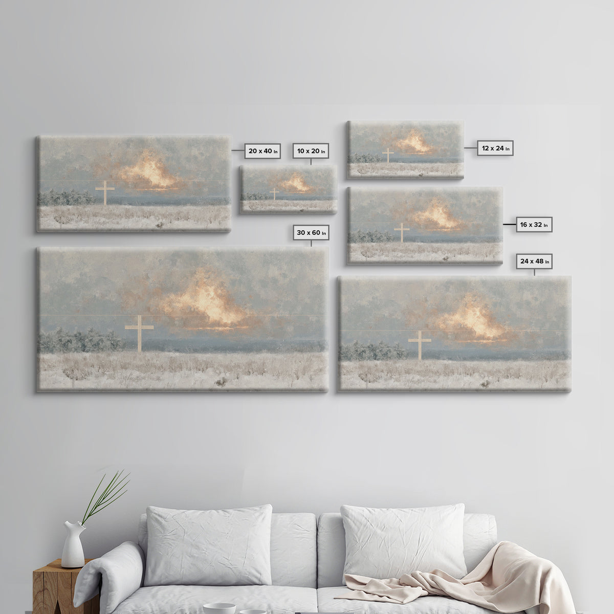 Morning Renewal – Framed Canvas Print – Christian Art Canvas – Christian Wall Art – Abstract Christian Art – Christian Christmas Art
