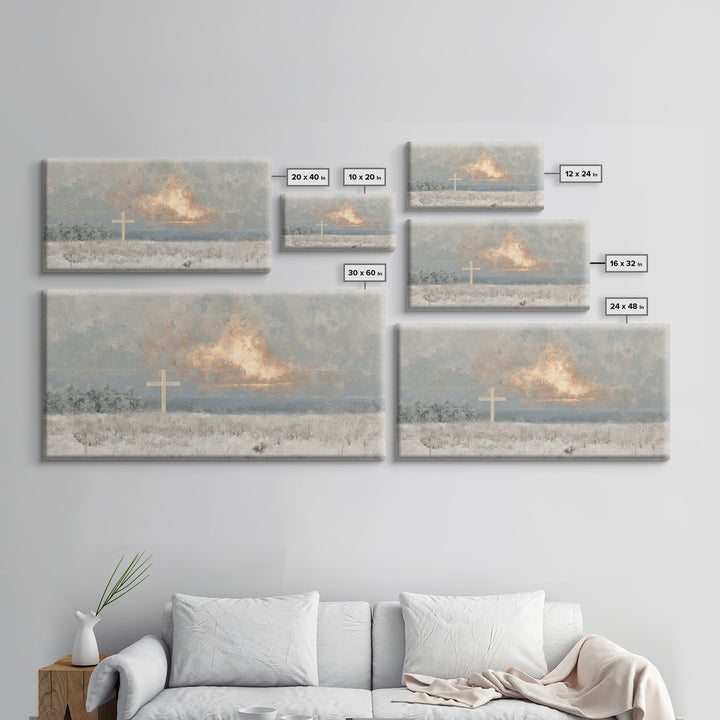 Morning Renewal – Framed Canvas Print – Christian Art Canvas – Christian Wall Art – Abstract Christian Art – Christian Christmas Art