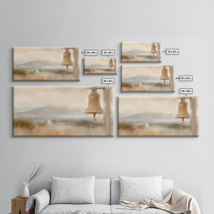 Hillside Chapel – Framed Canvas Print – Christian Art Print – Christian Wall Art – Christian Art Canvas – Subtle Christian Art