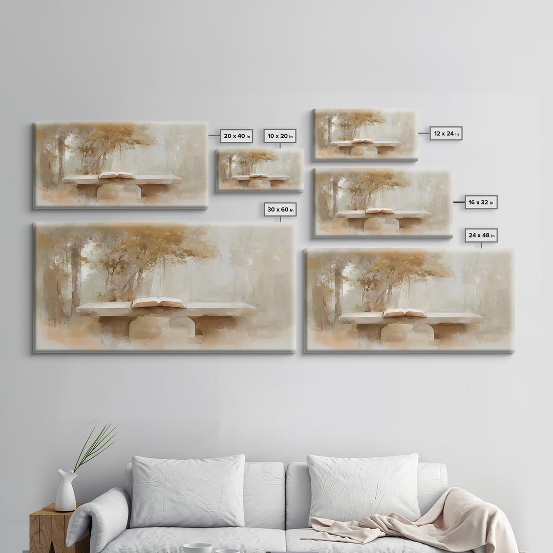 Forest Scripture - Framed Canvas Print - Christian Art Canvas - Christian Wall Art - Subtle Christian Art - Christian Painting - Christian