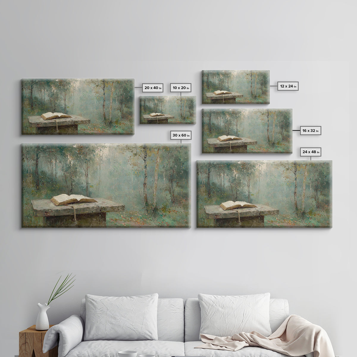 Woodland Testament - Framed Canvas Print - Christian Wall Art - Vintage Christian Art - Christian Art Canvas - Christian Painting - Christi