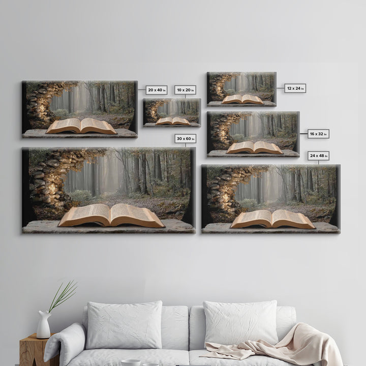 Path of Light - Framed Canvas Print - Christian Wall Art - Christian Art Canvas - Christmas Art - Christian Christmas Art - Framed Christma