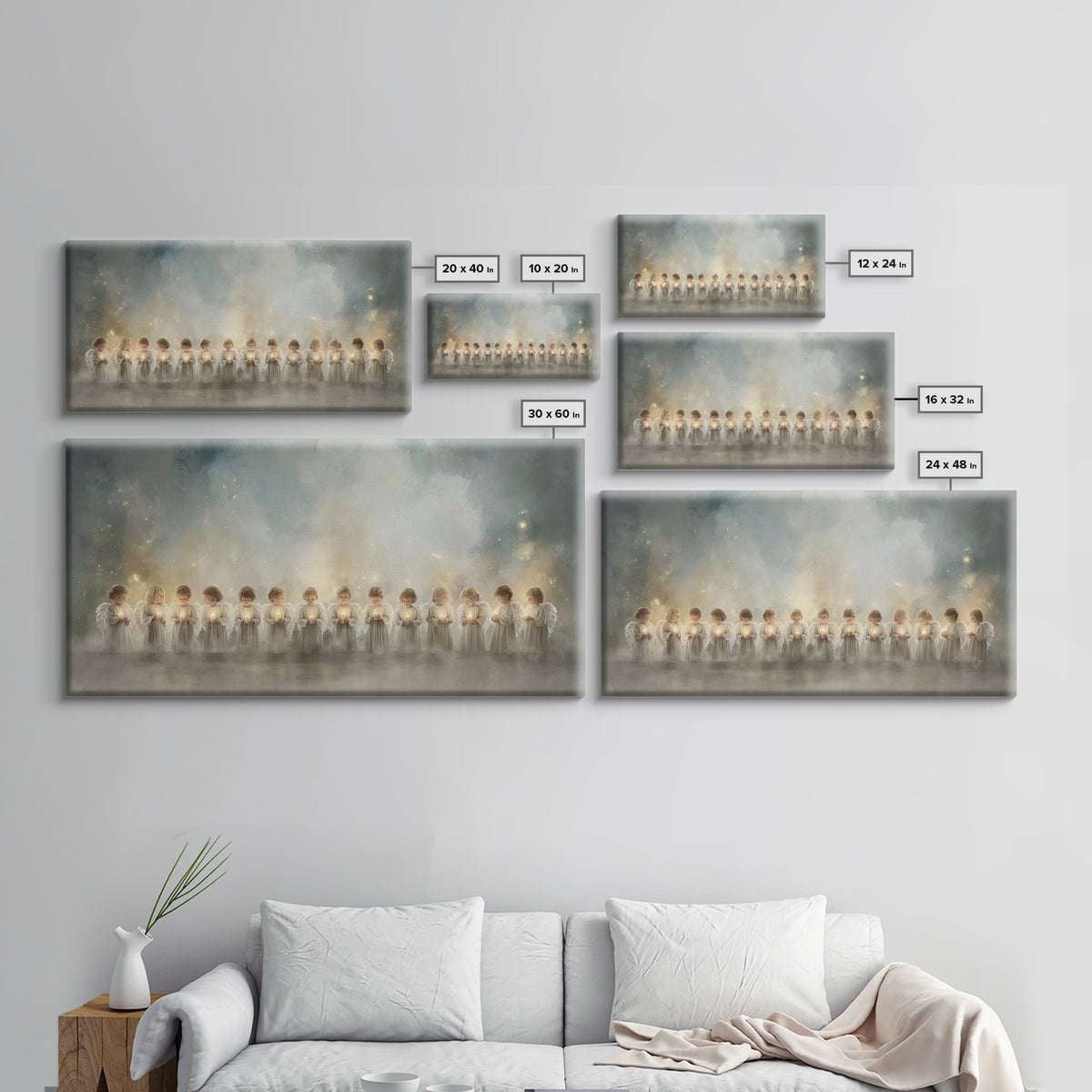 Angel Chorus - Framed Canvas Print - Christian Wall Art - Christian Art Canvas - Christmas Art - Christian Christmas Art - Christian Christ