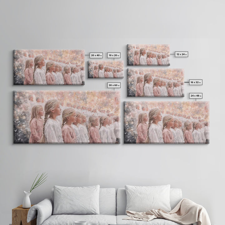 Choir Of Blessings – Framed Canvas Print – Christian Christmas Art – Christian Wall Art – Christmas Art Prints – Christian Art Canvas – Chr