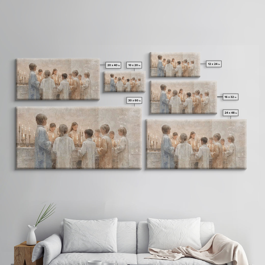 Circle Of Light – Framed Canvas Print – Christian Art – Framed Christmas Art – Christian Wall Art – Christmas Canvas Wall Art – Christian D