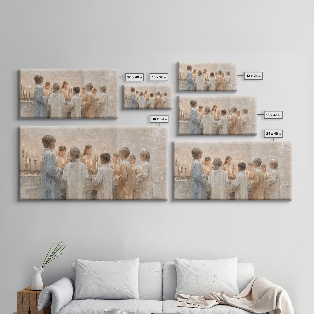 Circle Of Light – Framed Canvas Print – Christian Art – Framed Christmas Art – Christian Wall Art – Christmas Canvas Wall Art – Christian D