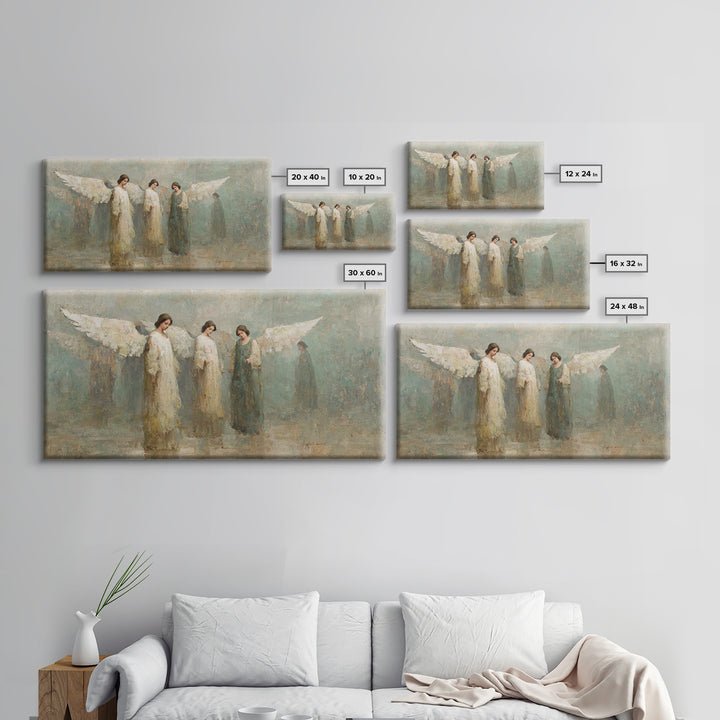 Angels Of Hope – Framed Canvas Print – Christian Art – Christian Art Painting – Vintage Christian Art – Christian Wall Art – Christian Gift